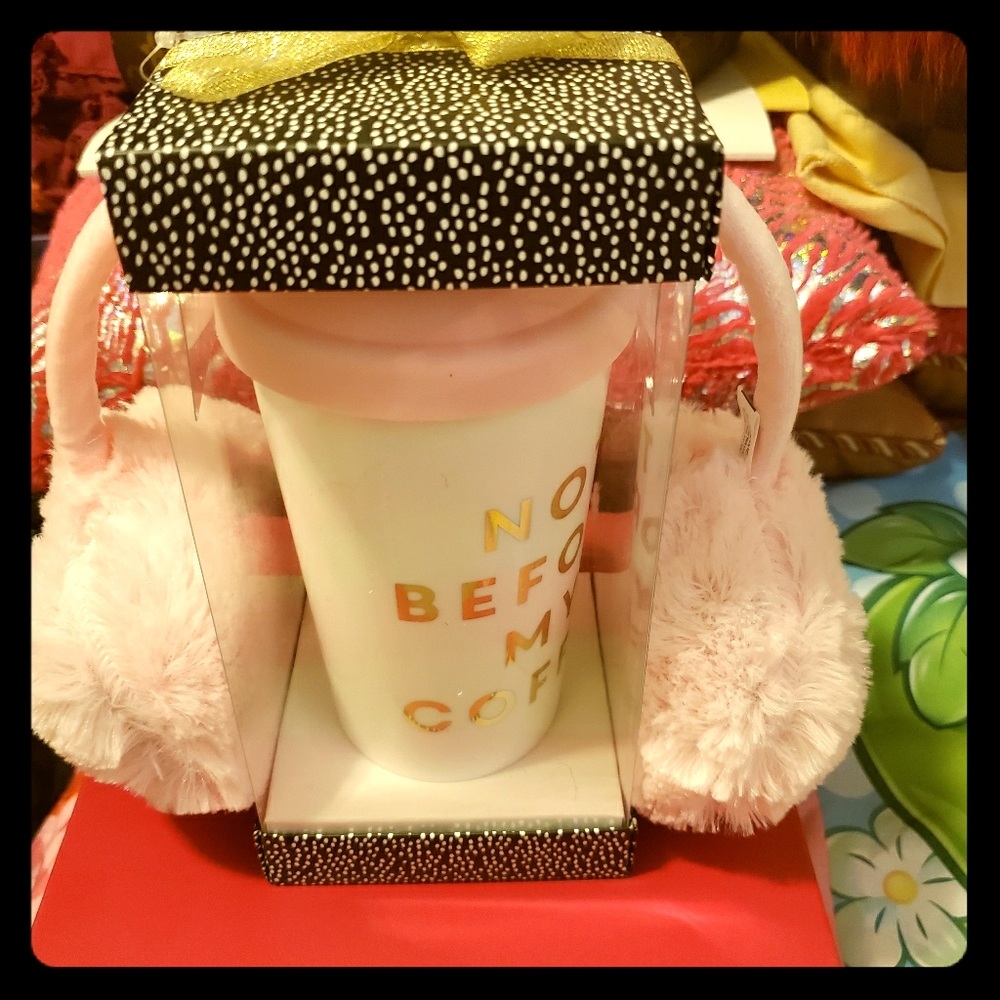 Not Before my Coffee Mug and Ear muffs